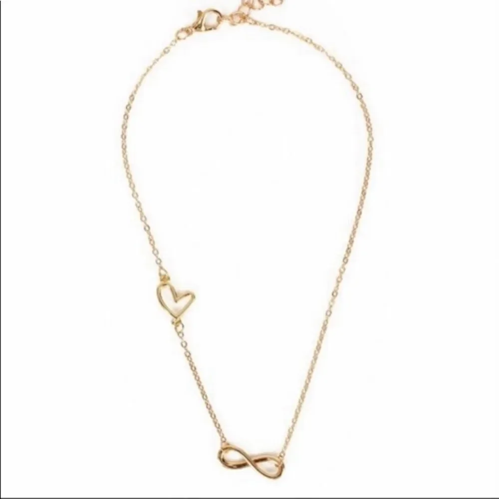 Dainty Choker Infinity & Heart Necklace